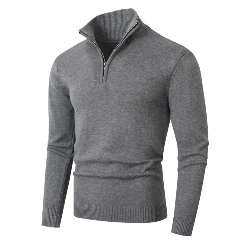 Sueter Masculino Gola Alta Meio Ziper