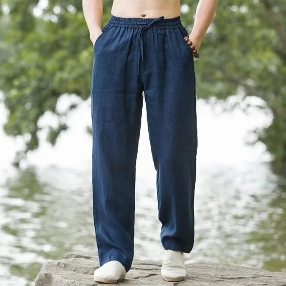 Calça de Linho Masculina Reta