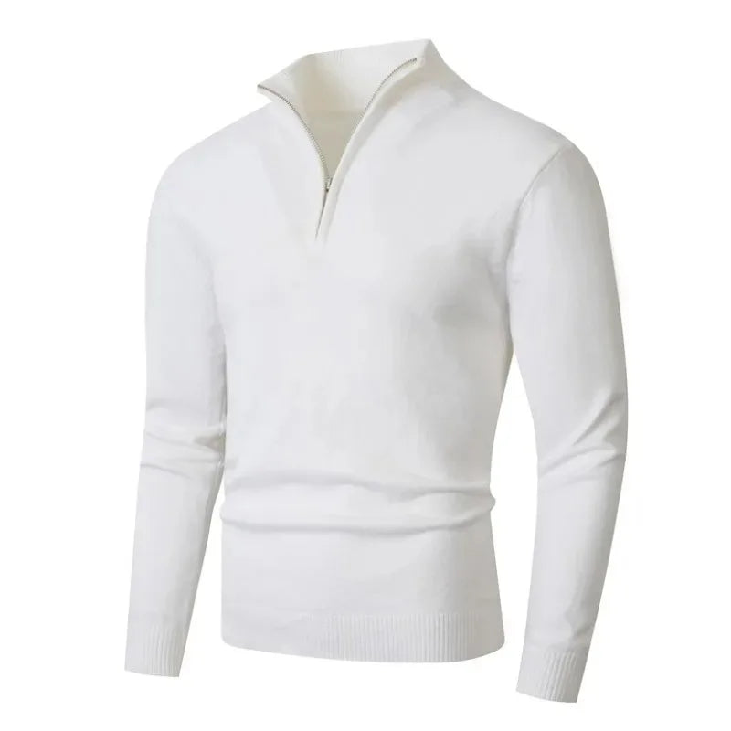 Sueter Masculino Gola Alta Meio Ziper