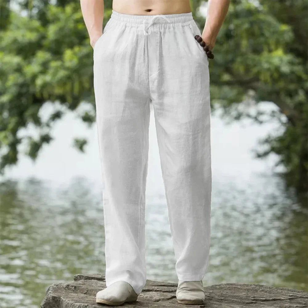 Calça de Linho Masculina Reta