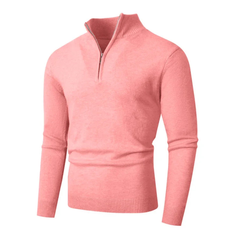 Sueter Masculino Gola Alta Meio Ziper
