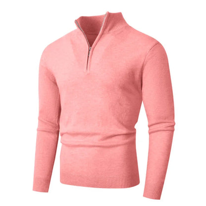 Sueter Masculino Gola Alta Meio Ziper