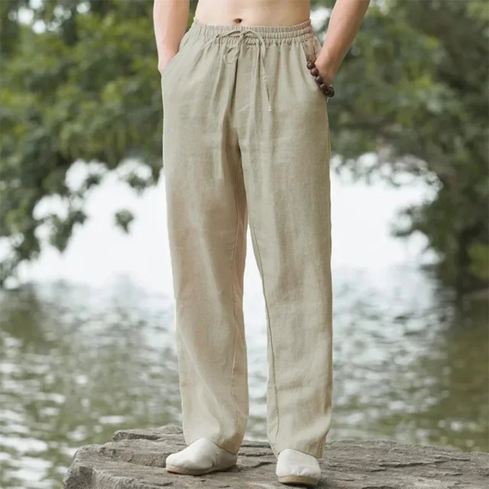 Calça de Linho Masculina Reta