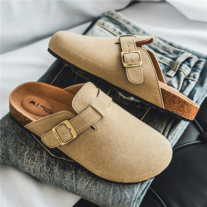 Sandalia Clog Masculina Suede