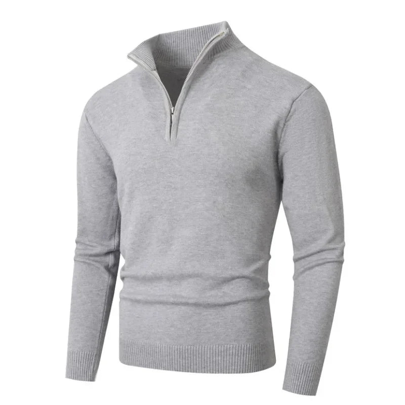Sueter Masculino Gola Alta Meio Ziper