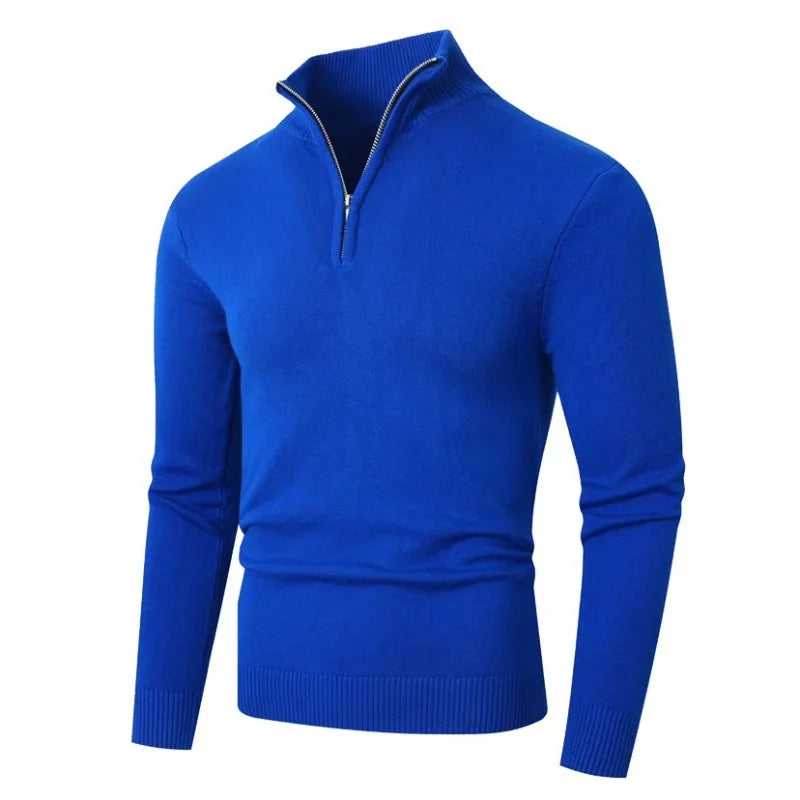 Sueter Masculino Gola Alta Meio Ziper