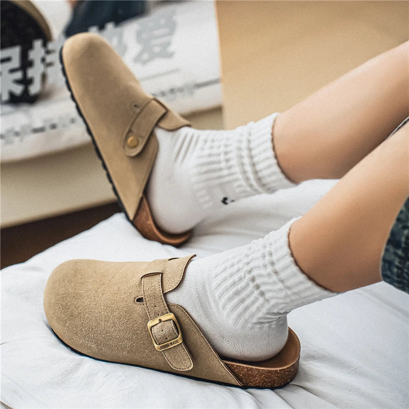 Sandalia Clog Masculina Suede