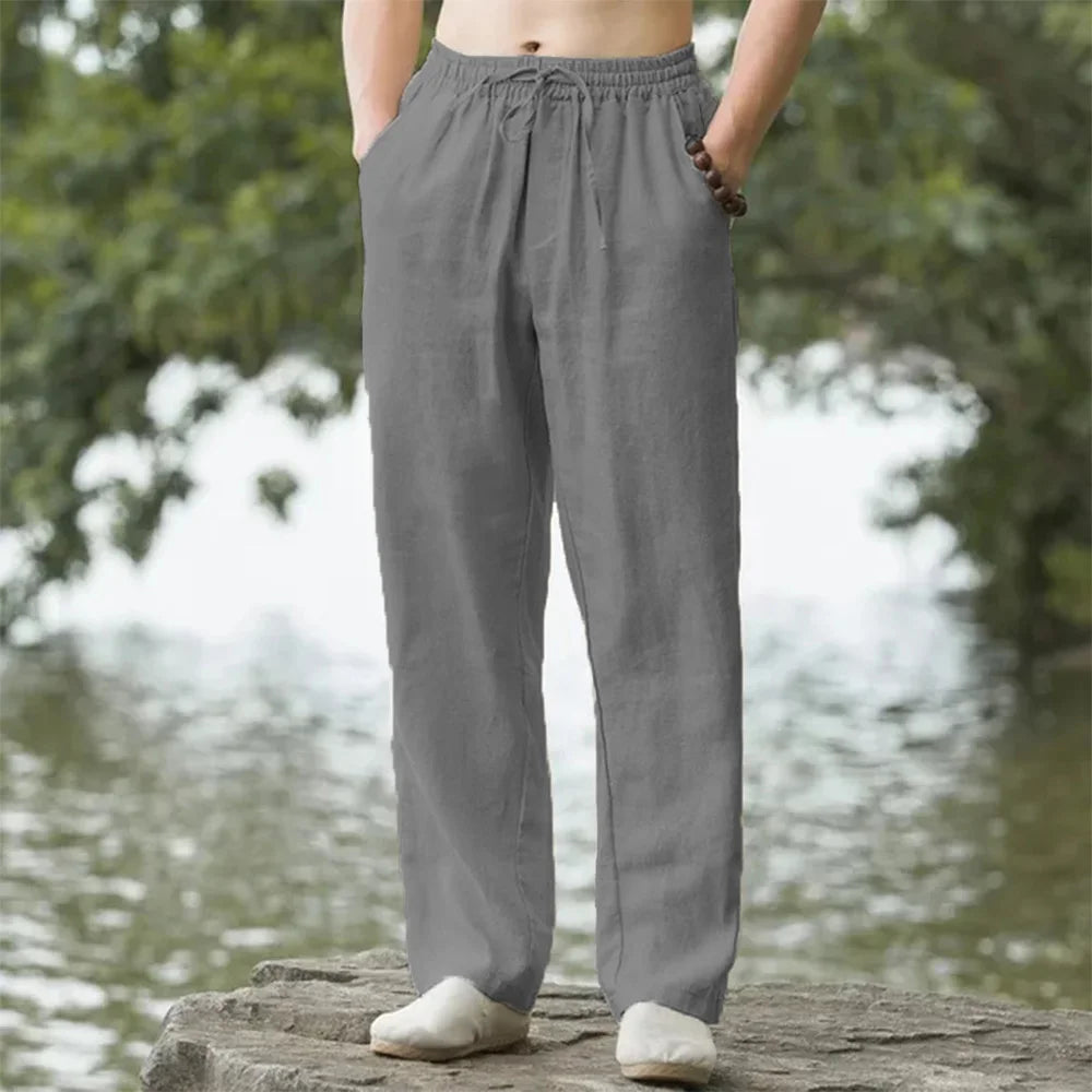 Calça de Linho Masculina Reta