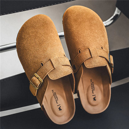 Sandalia Clog Masculina Suede