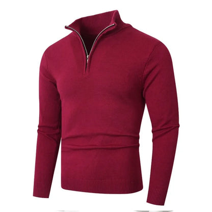 Sueter Masculino Gola Alta Meio Ziper