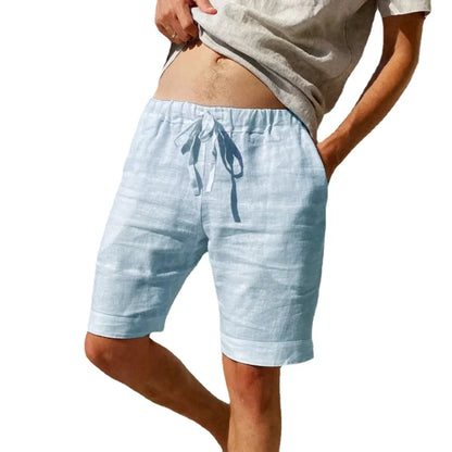 Bermuda de linho masculina lisa